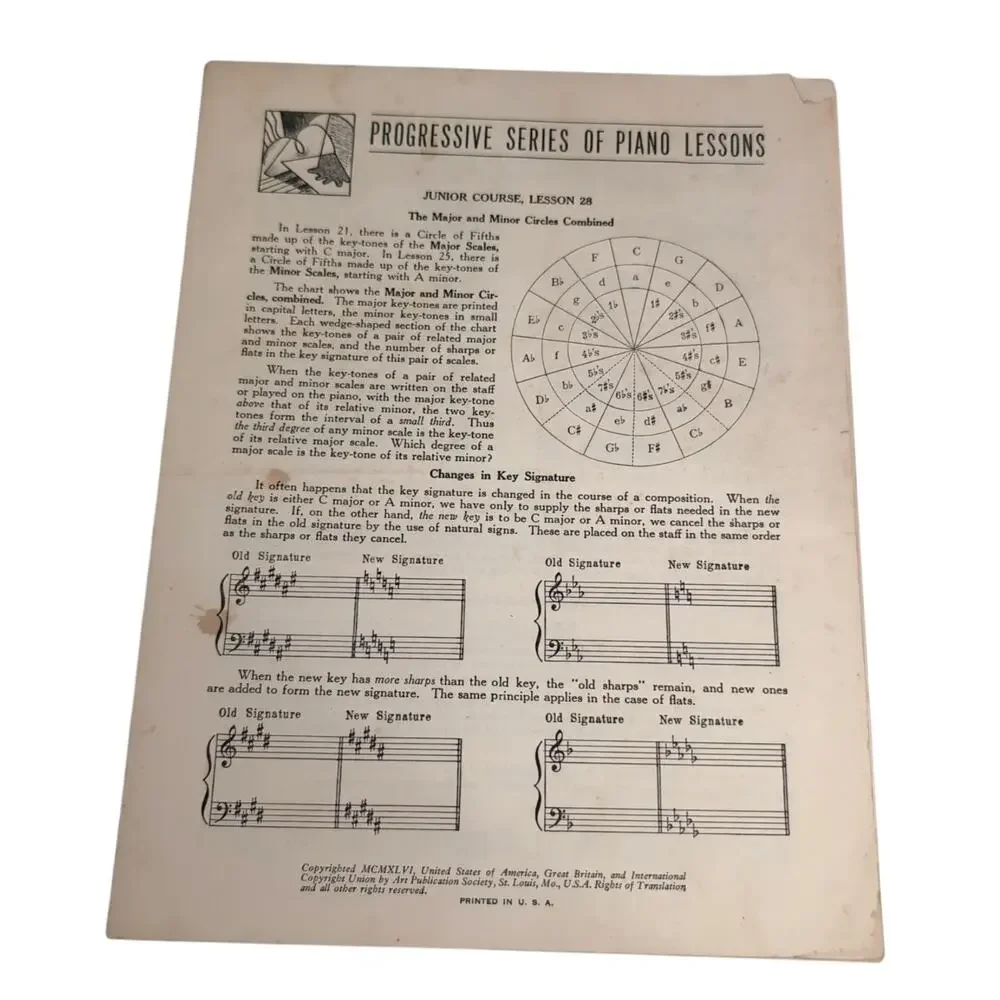 Progressive Series Theory Text Courses Sections 4 to 9 Jr to Sr Piano Lessons